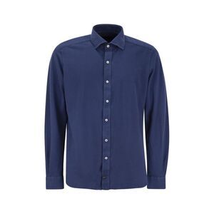 FAY Men's Long Sleeve Button-Up Shirt Men BLUE Shirts